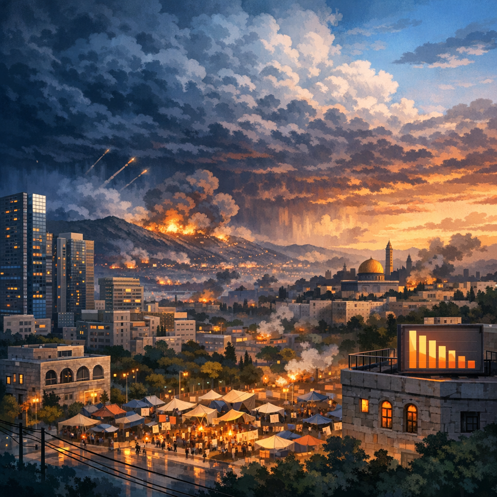 Illustration for Benjamin Netanyahu news